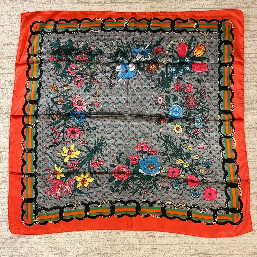 Floral Silk Scarf